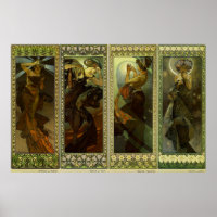 Lune et Etoiles - 1902 - By Alphonse Mucha