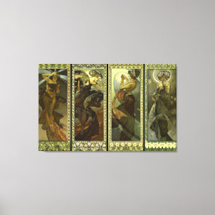 Lune et Etoiles 1902 Canvas Print