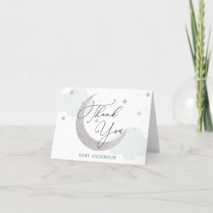 Lune et étoiles Baby shower Merci 