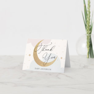 Lune et étoiles Baby shower Merci 