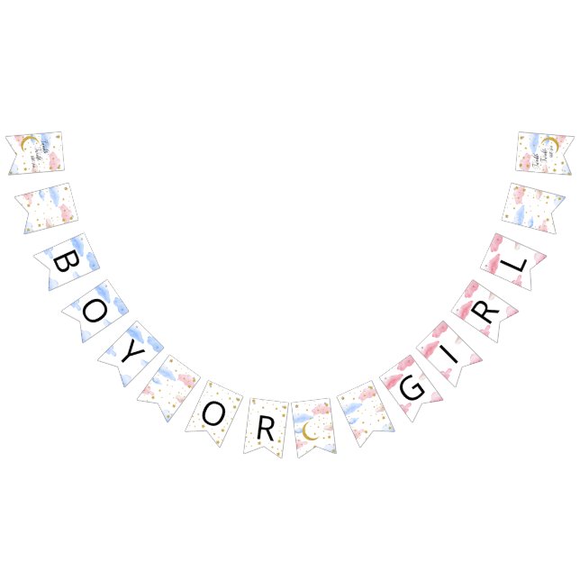 Lune et étoiles Drapeaux de lapin pour garçon ou f (Tout)