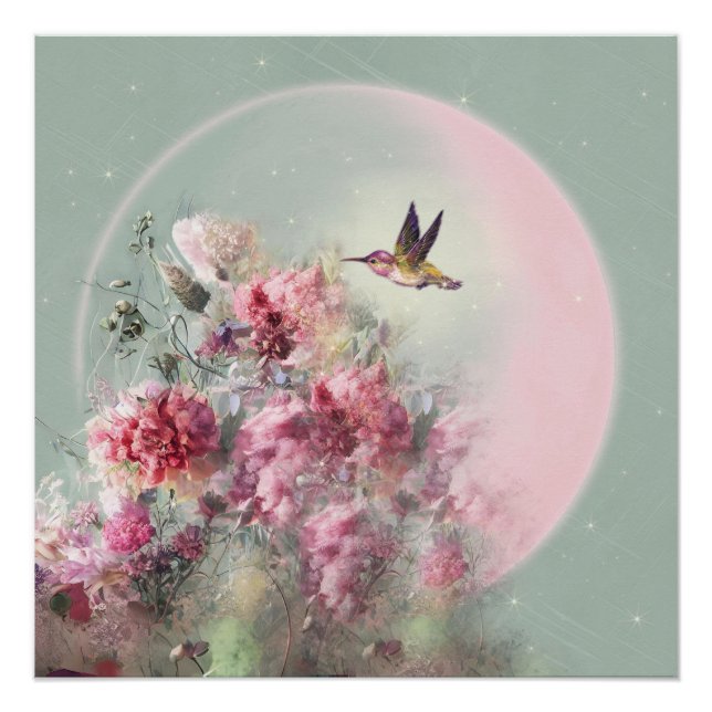 Lune Et Fleurs - Poster (Devant)