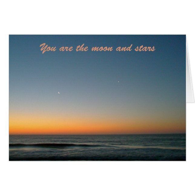 Lune et StarsCard (Devant horizontal)