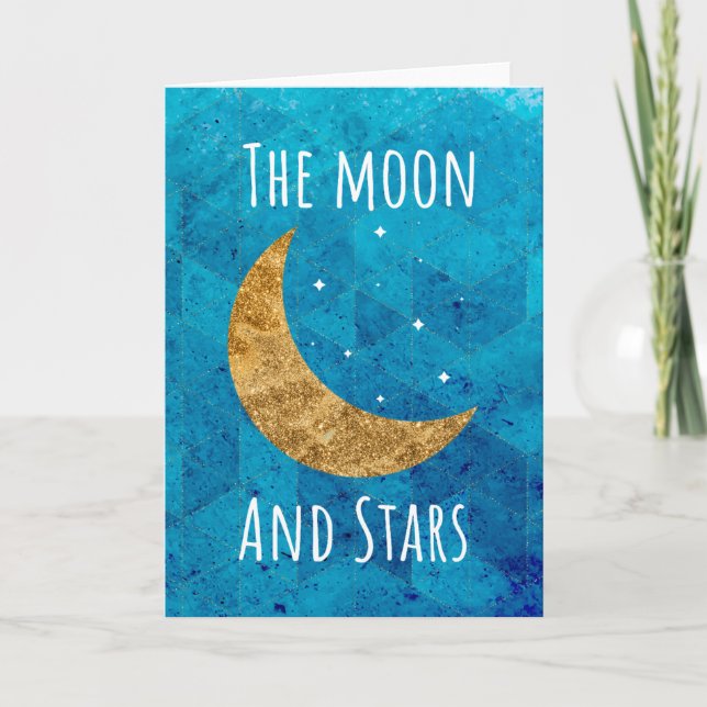 Lune & Étoiles Toutes les occasions Carte de voeux (Devant)