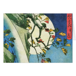 Lune Hiroshige Au-Dessus D'Une Cascade Art Japonai