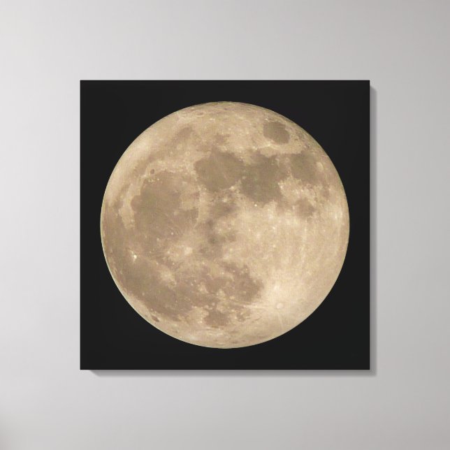Lune Imprimer Pleine lune d'astronomie toile d'art (Recto)