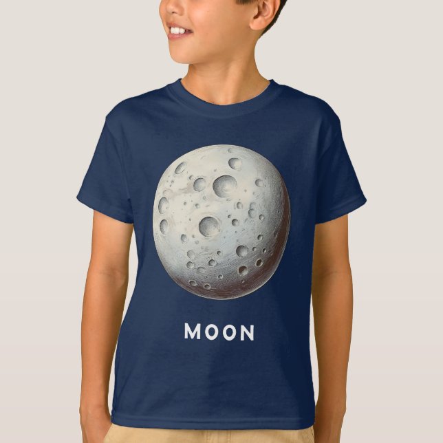 Lune / Lune - Planète classique Tee T-shirt (Devant)