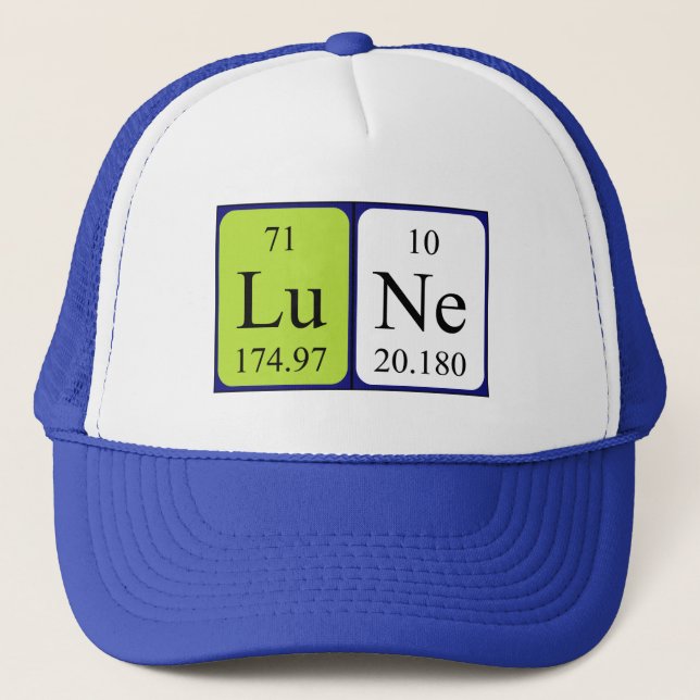 Lune periodic table name hat (Front)