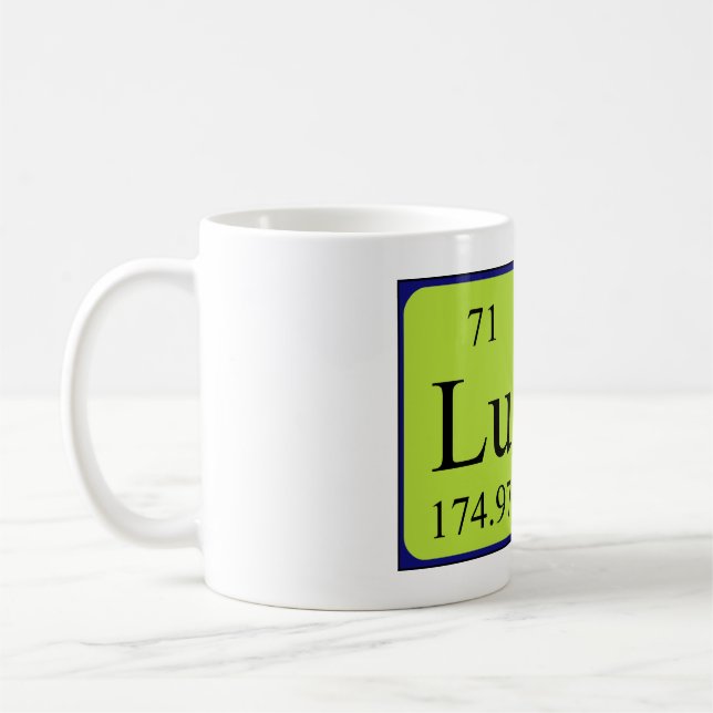 Lune periodic table name mug (Left)