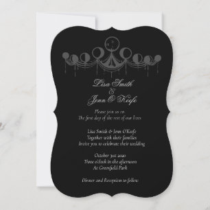 Lune Phase Chandelier Mariage Invitations