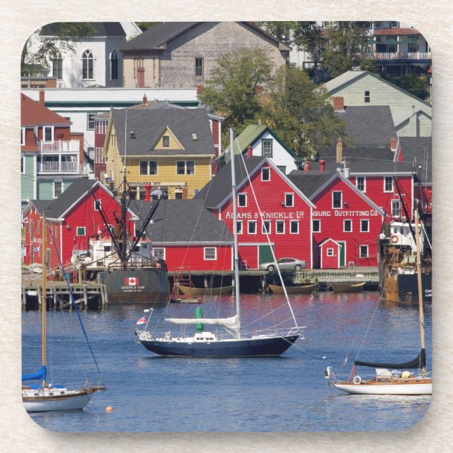 Lunenberg, Nova Scotia, Canada. 3 Coaster (Front)
