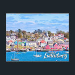Lunenburg, Nova Scotia, Canada Postcard<br><div class="desc">This wonderful travel postcard features a photograph taken off the coast of Lunenburg,  in Nova Scotia,  Canada. Please feel free to change all the available options as you'd like.</div>