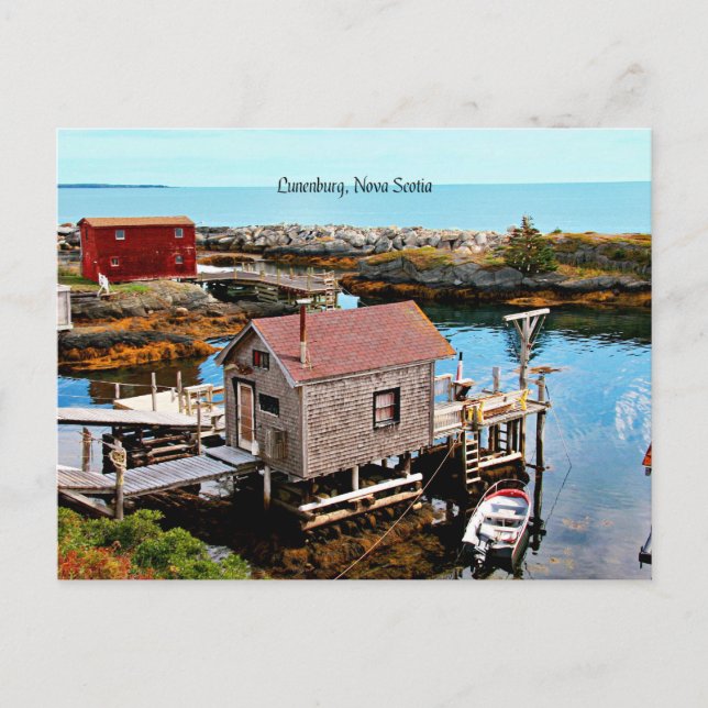 Lunenburg, Nova Scotia Postcard (Front)
