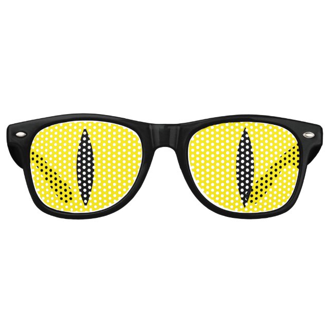Lunettes amusantes pour yeux de chat (Jaune) (Devant)