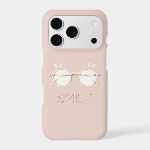Lunettes aux oreilles de lapin blanc rose Sourire
