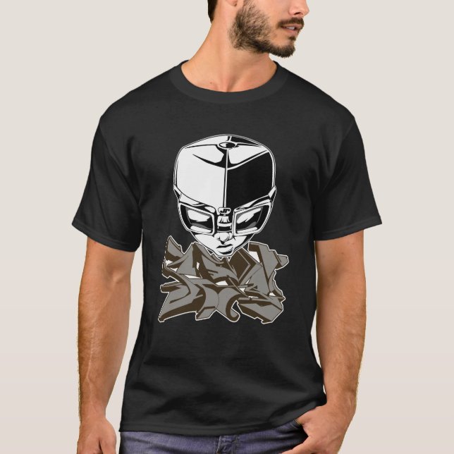Lunettes avec le T-shirt de graffiti (Devant)