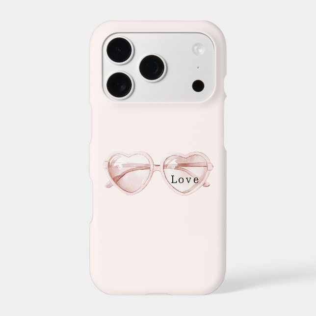 Lunettes de cœur rose Amour (Verso)