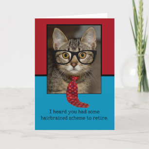 Lunettes de Cravate de chat amusantes Carte de ret