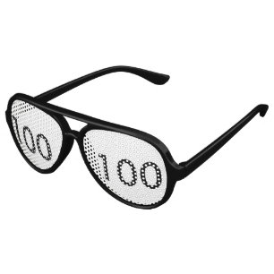 Lunettes De Fête Aviateur 100th Nuances de fête d'anniversaire