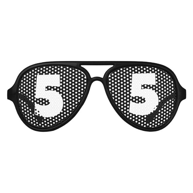 LUNETTES DE FÊTE AVIATEUR 5E ANNIVERSAIRE 5 JEUX ENFANTS SOLEILLÉS (Devant)