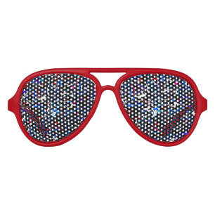 Lunettes De Fête Aviateur 80 Rocher Rouge Blanc Bleu 4 juillet Amérique
