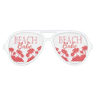 Lunettes De Fête Aviateur Adulte de corail d'aviateur de Palm Beach