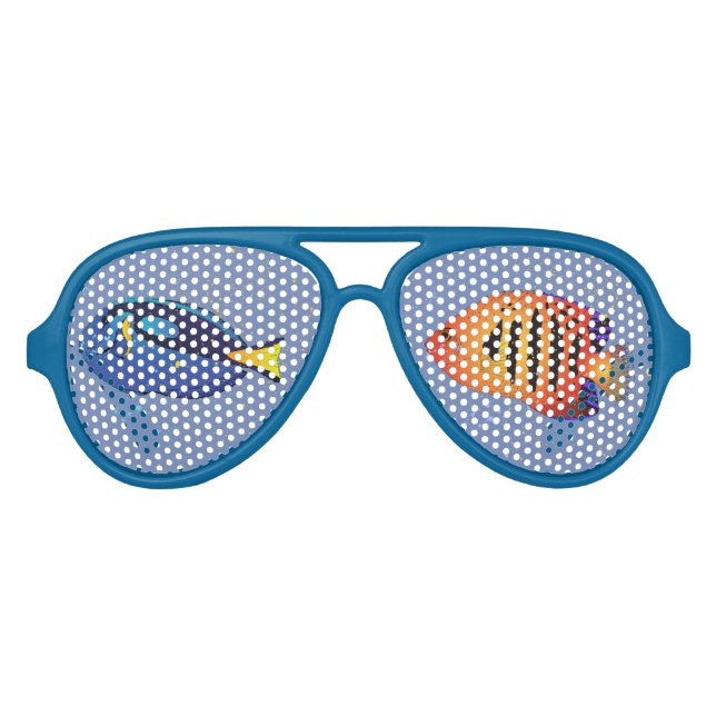 Lunettes De Fête Aviateur Aquarium Tropical de plongée sous-marine (Devant)