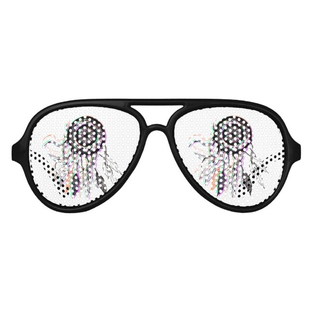 Lunettes De Fête Aviateur Artiste moderne Dreamcatcher amérindien (Devant)