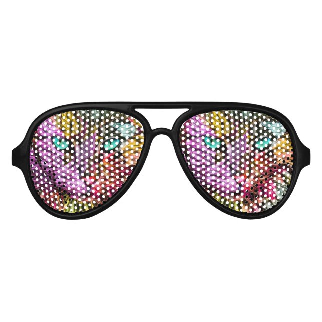 Lunettes De Fête Aviateur Artsy Kitty Chat (Devant)