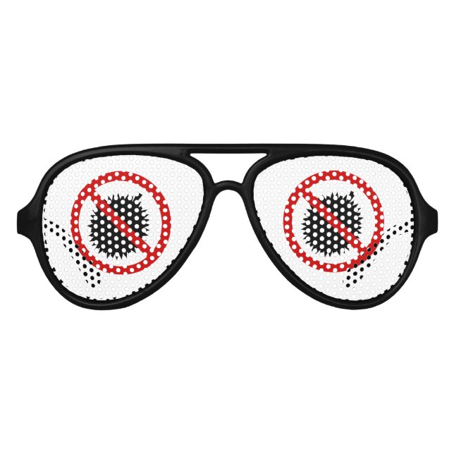 Lunettes De Fête Aviateur AUCUN Fruit Tropical Durian ⚠ signe thaï ⚠ (Devant)