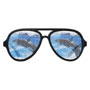 Lunettes De Fête Aviateur Baleine sautante d'orque