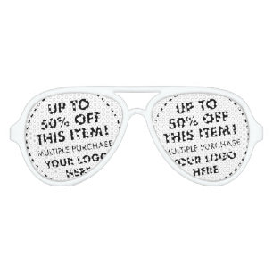 Lunettes De Fête Aviateur Blancs Aviator Shades 50% DE BON sur le vrac Achet