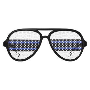 Lunettes De Fête Aviateur Bleu fin cool