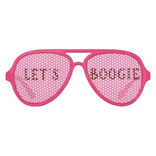 Lunettes De Fête Aviateur Boogie ! Disco Rose