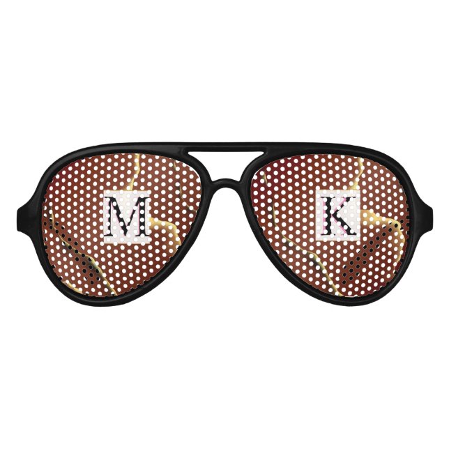 Lunettes De Fête Aviateur 🤵 Burgundy Gold Elegant Inky Mariage Abstrait (Devant)