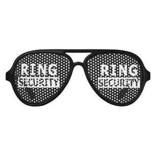 Lunettes De Fête Aviateur Cadeaux de porteur de bague de sécurité d'anneau