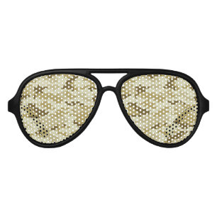 Lunettes De Fête Aviateur Camouflage 8 bits pour désert numérique / Camo