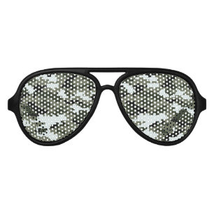Lunettes De Fête Aviateur Camouflage urbain/Camo de 8 de bit Digitals de