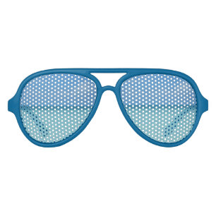 Lunettes De Fête Aviateur Caraïbes Horizon Tropical Turquoise Bleu