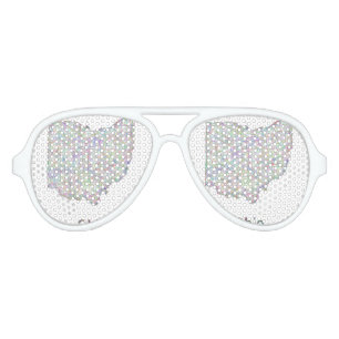 Lunettes De Fête Aviateur Carte de l'Ohio