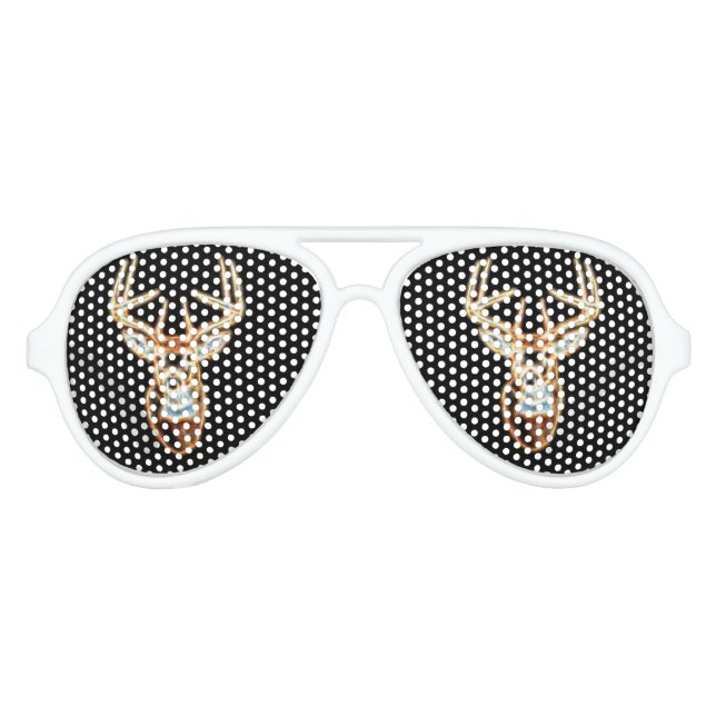 Lunettes De Fête Aviateur Cerf Tête Spirit d'énergie numérique (Devant)