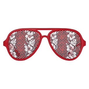 Lunettes De Fête Aviateur Chemise hawaïenne - Fleurs tropicales
