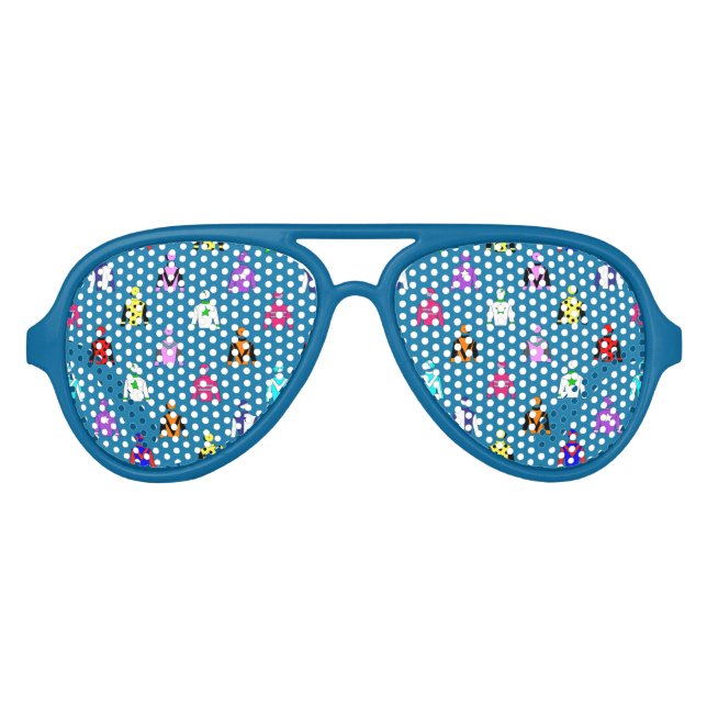 Lunettes De Fête Aviateur Cheval Jockey soies amusant équine (Devant)