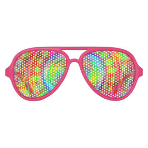 Lunettes De Fête Aviateur Cible Tie-dye