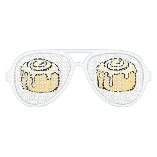 Lunettes De Fête Aviateur Cinnamon Roll Honey Bun mignon dessin