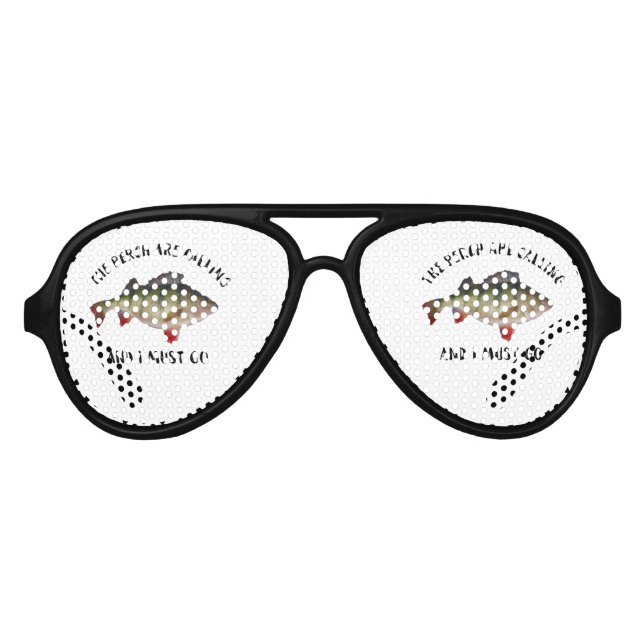 Lunettes De Fête Aviateur Citation de pêche à la perche (Devant)