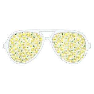 Lunettes De Fête Aviateur Citrons jaunes frais