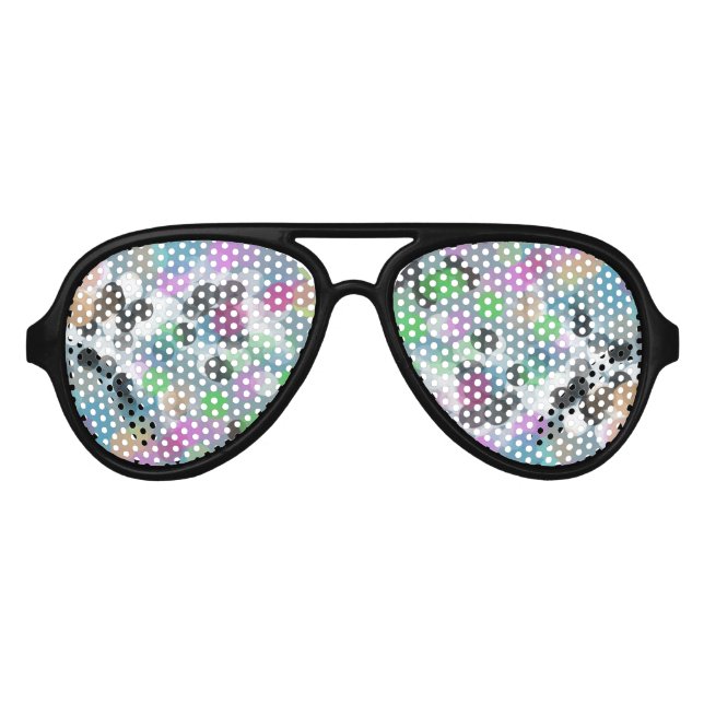 Lunettes De Fête Aviateur Colorful Confeti (Devant)