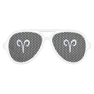 Lunettes De Fête Aviateur Connexion Zodiac Aries au style fibre de carbone