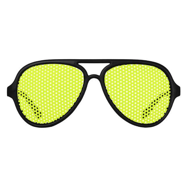 Lunettes De Fête Aviateur Cool néon chartreuse vert brillant solide (Devant)